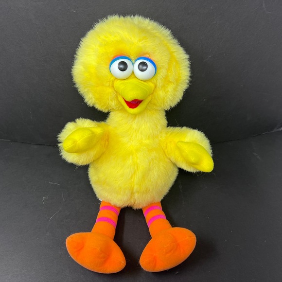 Playskool Sesame Street Big Bird Hand Puppet 17" Yellow Plush VTG 90s Jim Henson - Picture 1 of 7